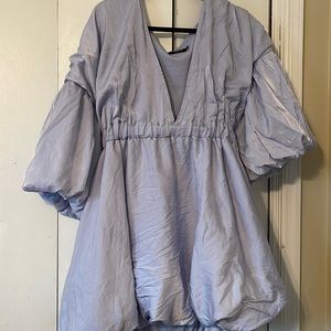 PLT+. Size 14. Puff dress. Dusty Blue